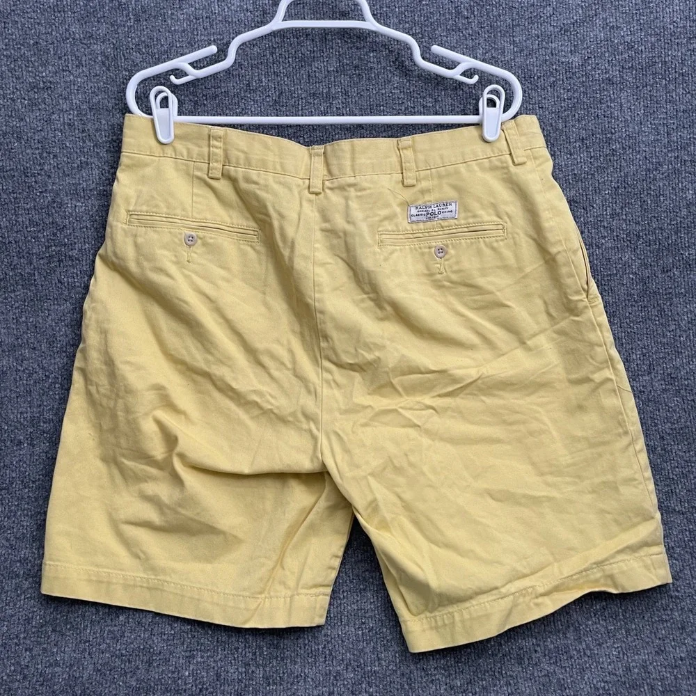 Polo Ralph Lauren Prospect Shorts Men's Sz 35 Classic Casual Chino Cotton Yellow